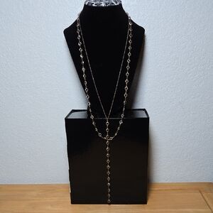 Serefina Anthropology Copper Crystal Drop Necklace